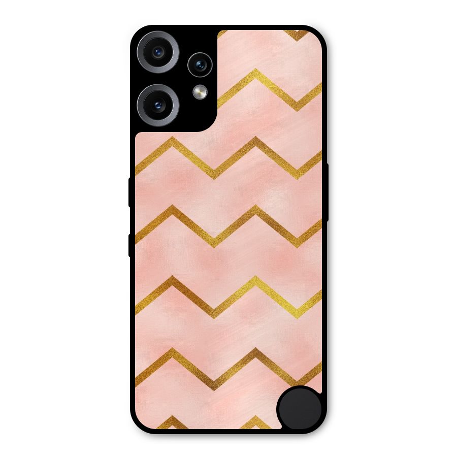 Gold Pink Pattern Metal Back Case for Nothing CMF Phone 2 Pro