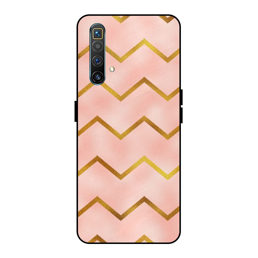 Gold Pink Pattern Metal Back Case for Realme X3 SuperZoom