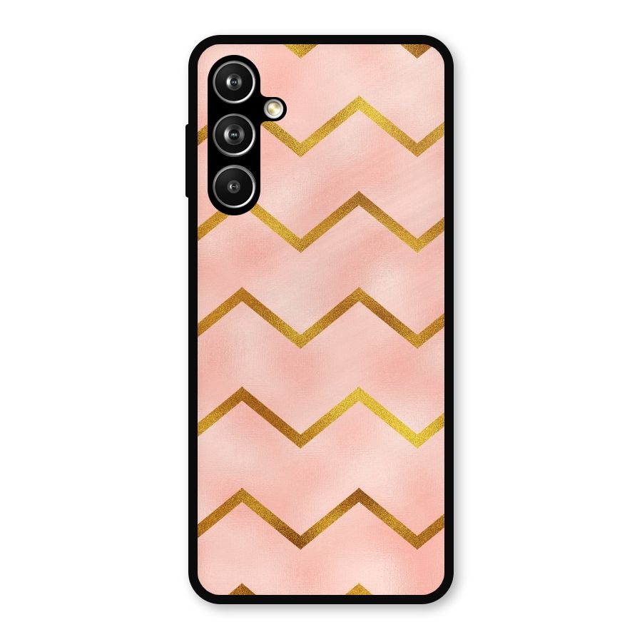 Gold Pink Pattern Metal Back Case for Samsung Galaxy M54