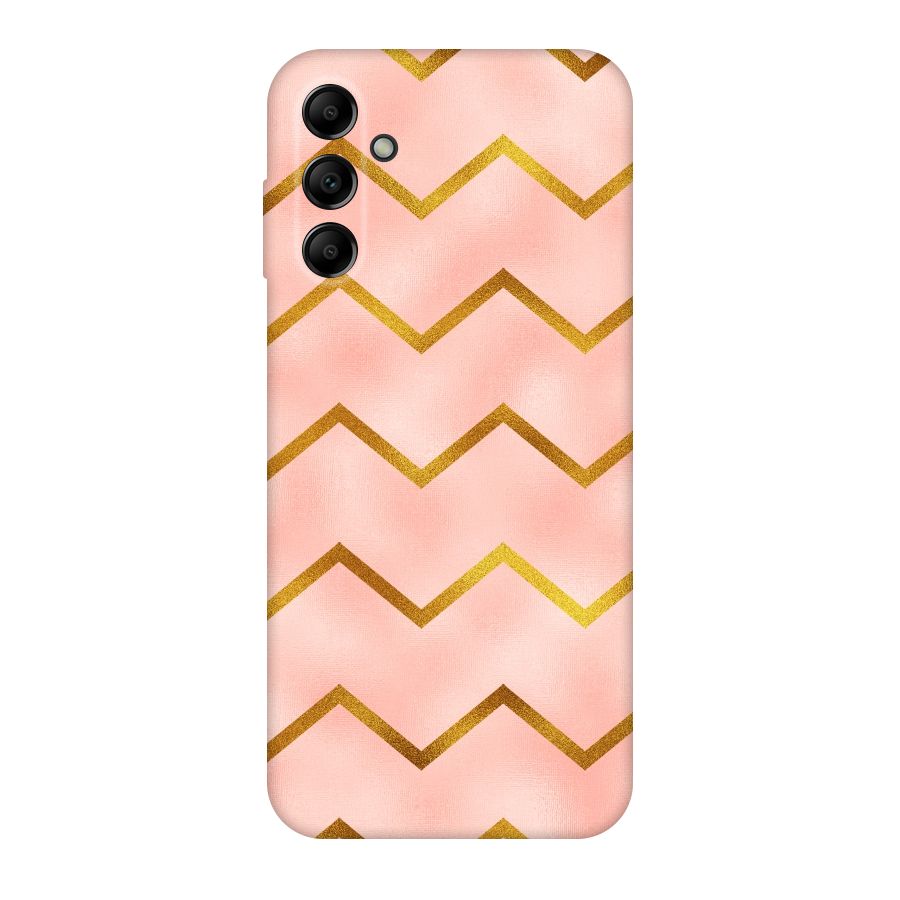 Gold Pink Pattern Original Polycarbonate Back Case for Galaxy A14 5G