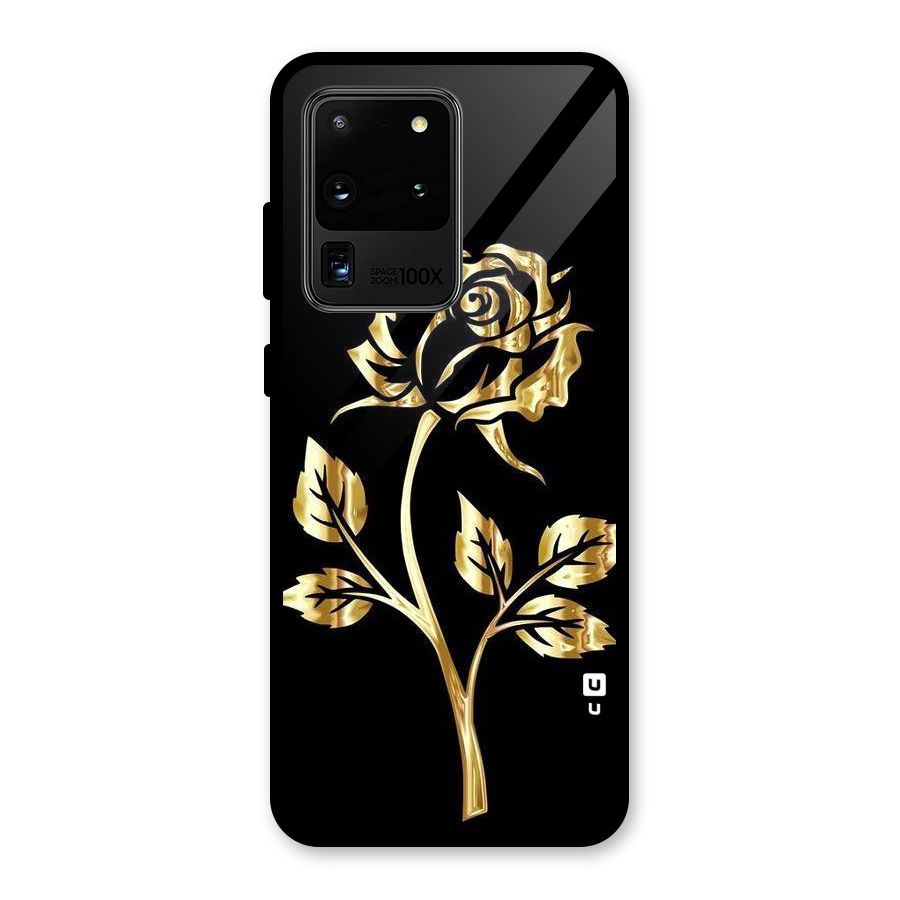 Gold Rose Glass Back Case for Galaxy S20 Ultra