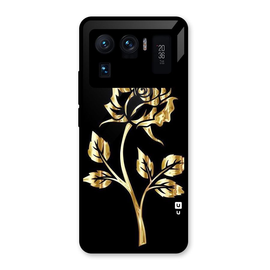 Gold Rose Glass Back Case for Mi 11 Ultra
