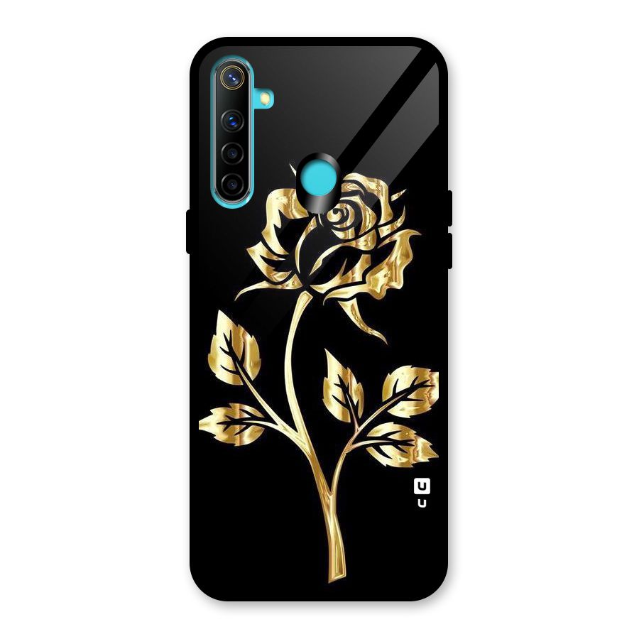 Gold Rose Glass Back Case for Realme 5i