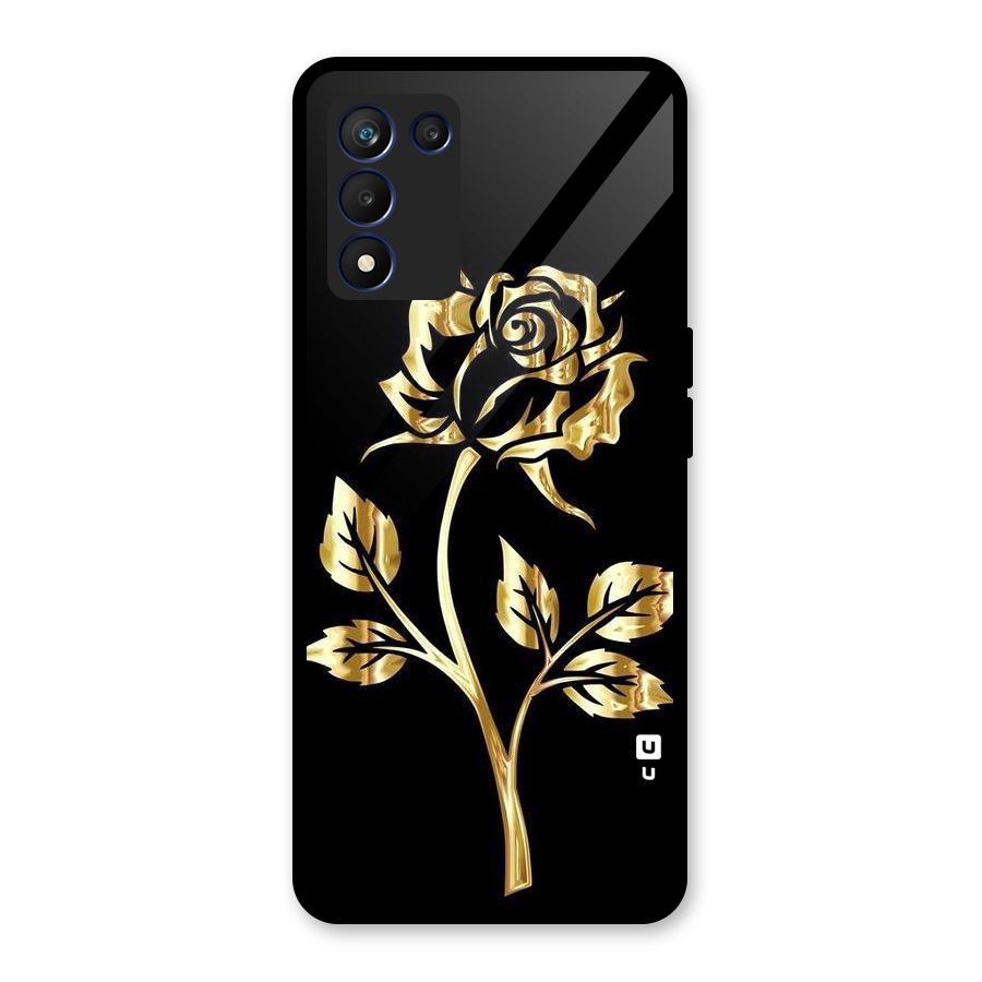 Gold Rose Glass Back Case for Realme 9 5G Speed