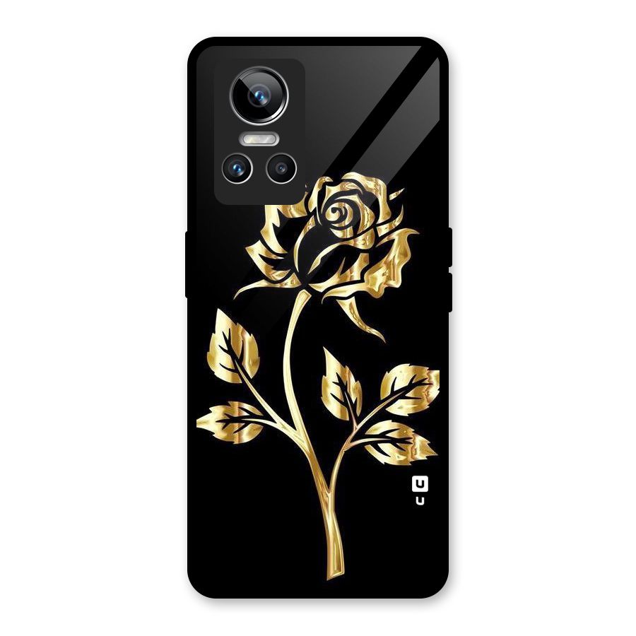 Gold Rose Glass Back Case for Realme GT Neo 3
