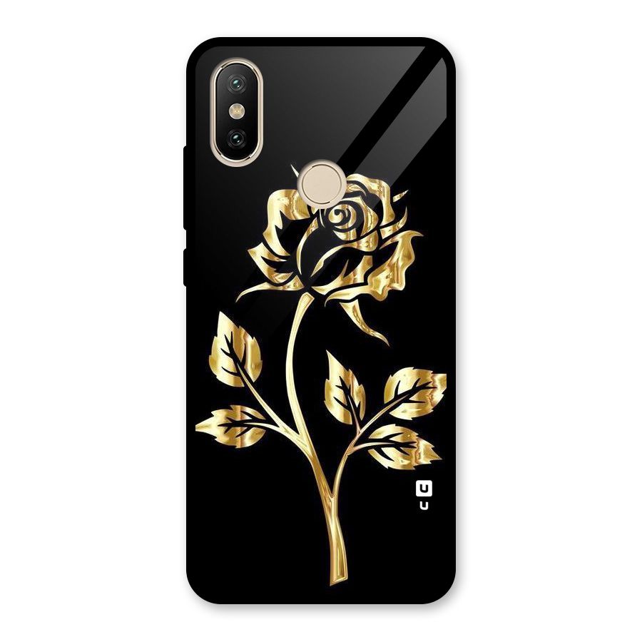 Gold Rose Glass Back Case for Redmi A2