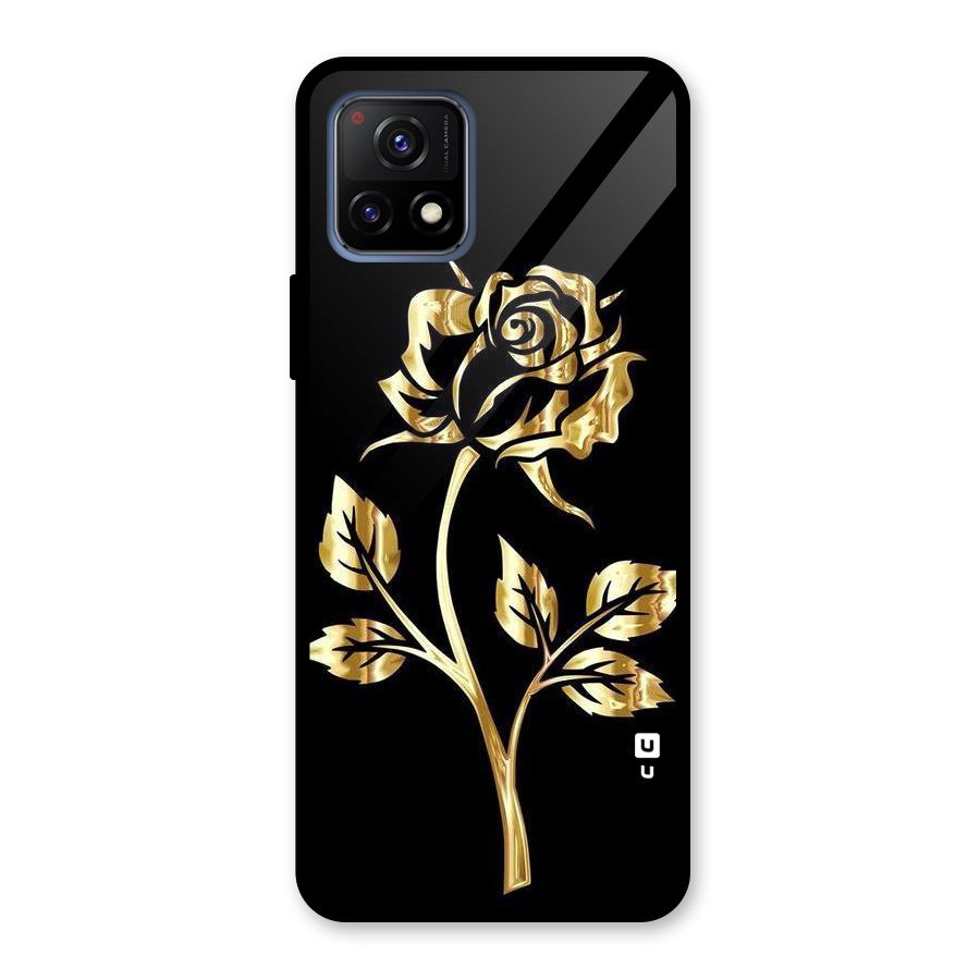 Gold Rose Glass Back Case for Vivo Y72 5G