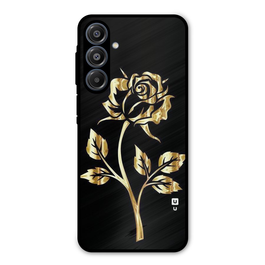 Gold Rose Metal Back Case for Galaxy A16 5G