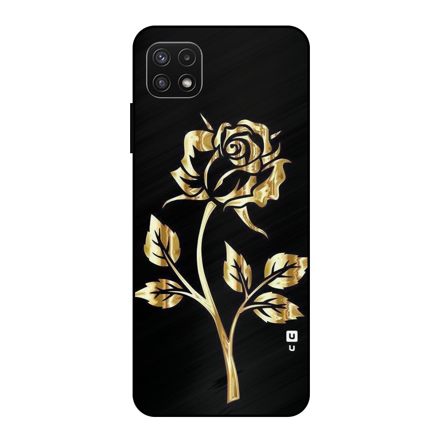 Gold Rose Metal Back Case for Galaxy A22 5G