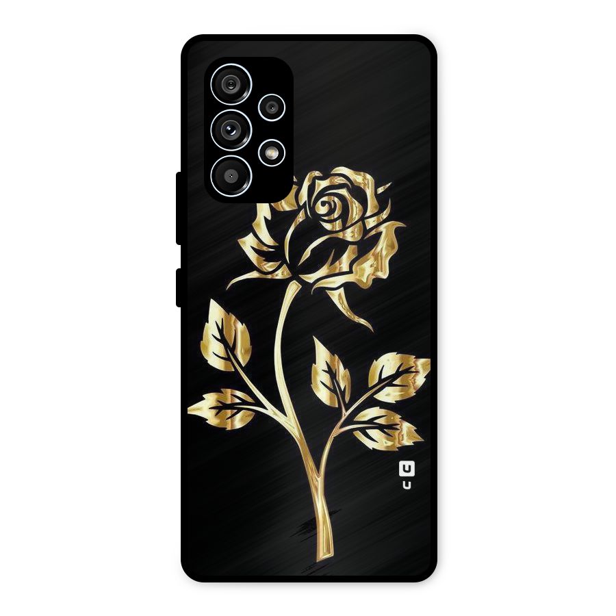 Gold Rose Metal Back Case for Galaxy A53 5G