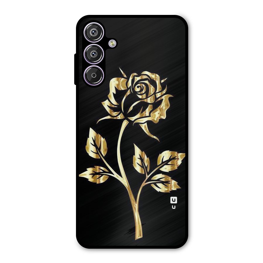 Gold Rose Metal Back Case for Galaxy F15