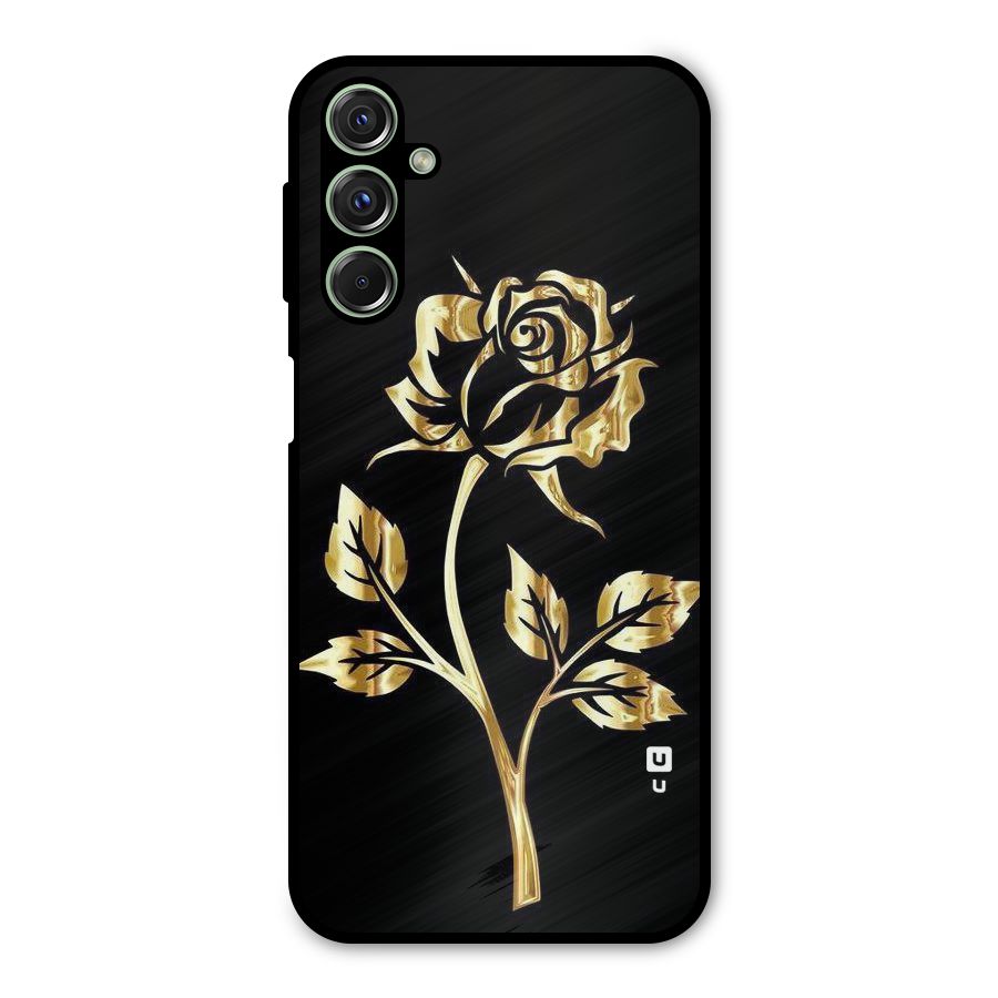 Gold Rose Metal Back Case for Galaxy F34