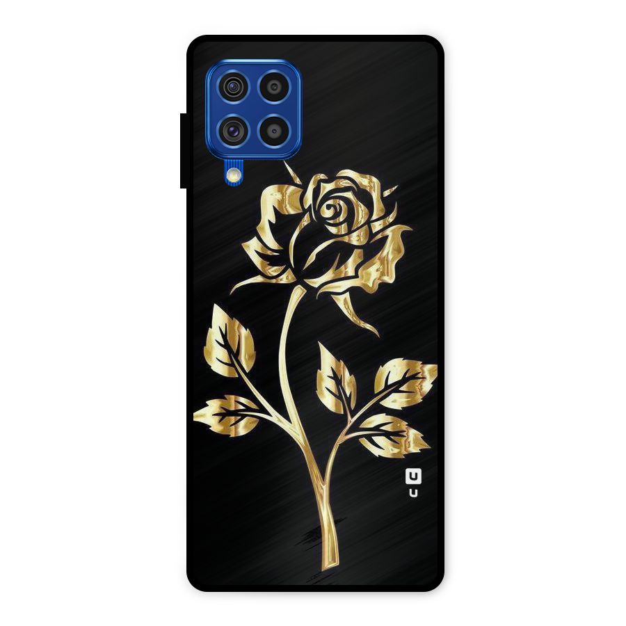 Gold Rose Metal Back Case for Galaxy F62