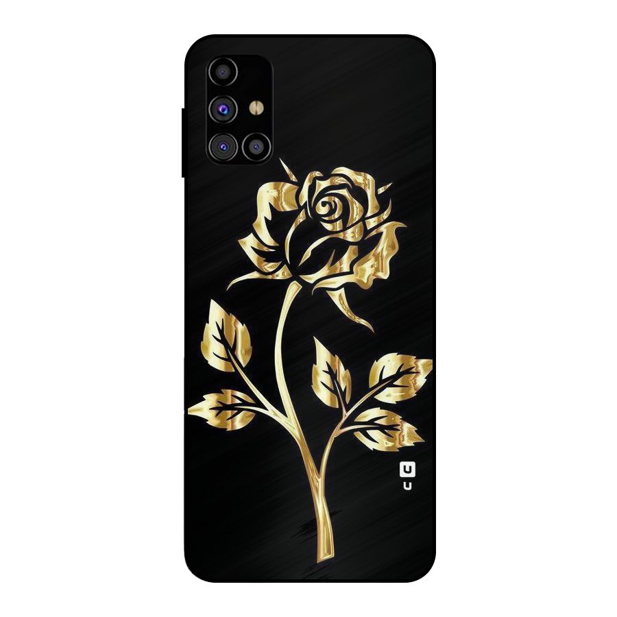 Gold Rose Metal Back Case for Galaxy M31s