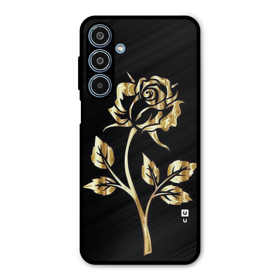 Gold Rose Metal Back Case for Galaxy M35