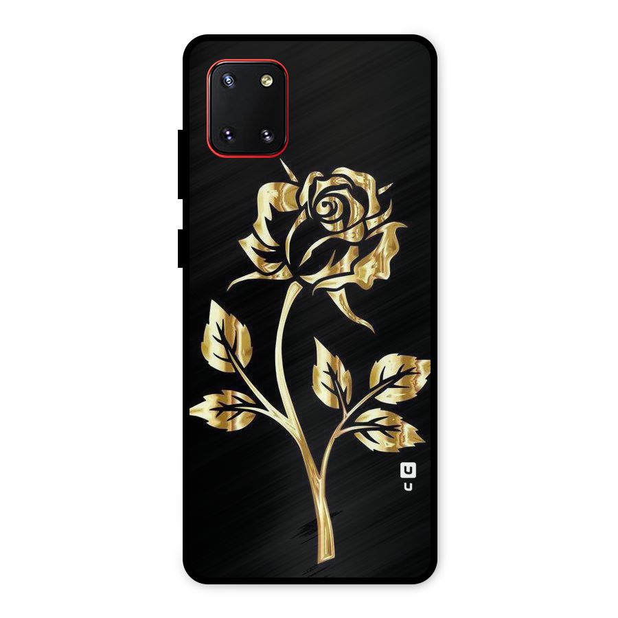 Gold Rose Metal Back Case for Galaxy Note 10 Lite