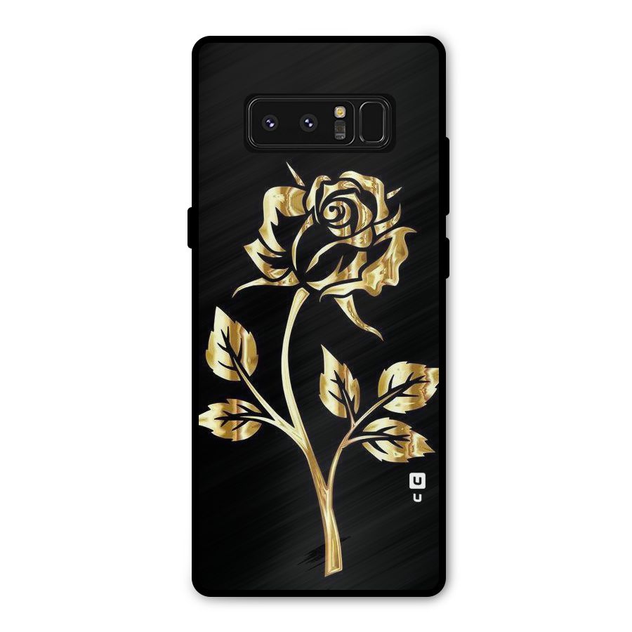 Gold Rose Metal Back Case for Galaxy Note 8