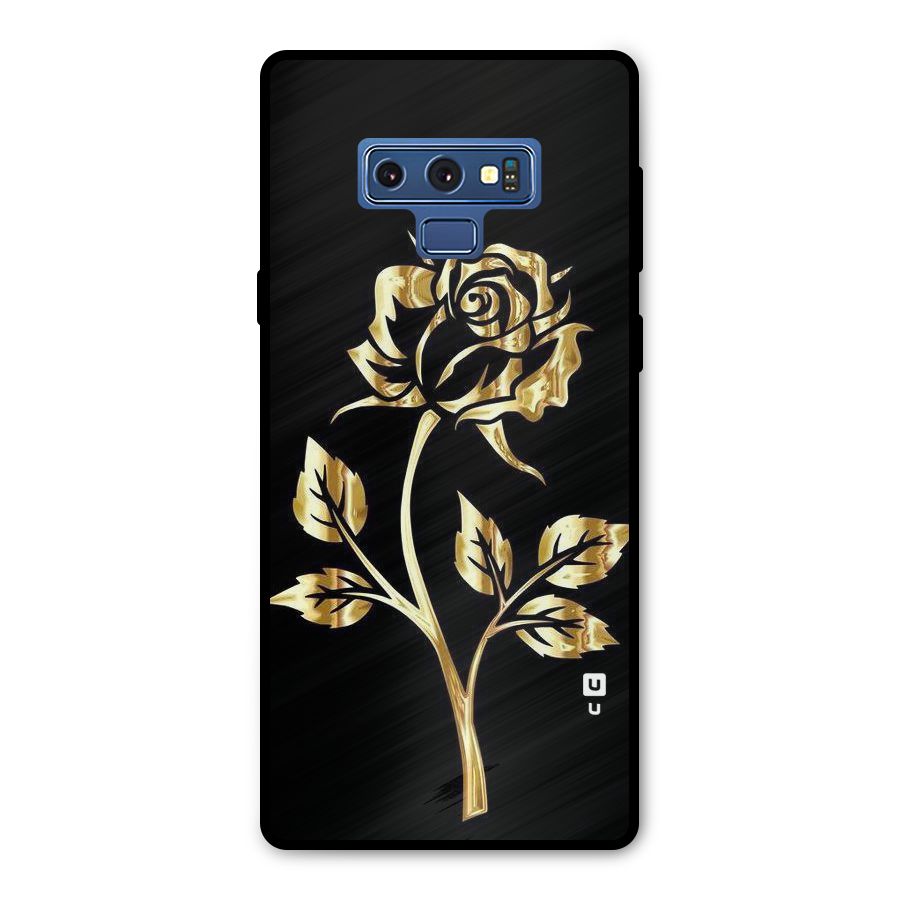 Gold Rose Metal Back Case for Galaxy Note 9