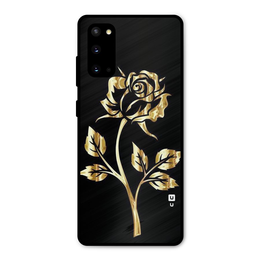 Gold Rose Metal Back Case for Galaxy S20