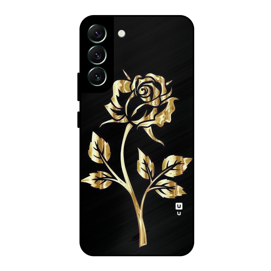 Gold Rose Metal Back Case for Galaxy S22 Plus 5G