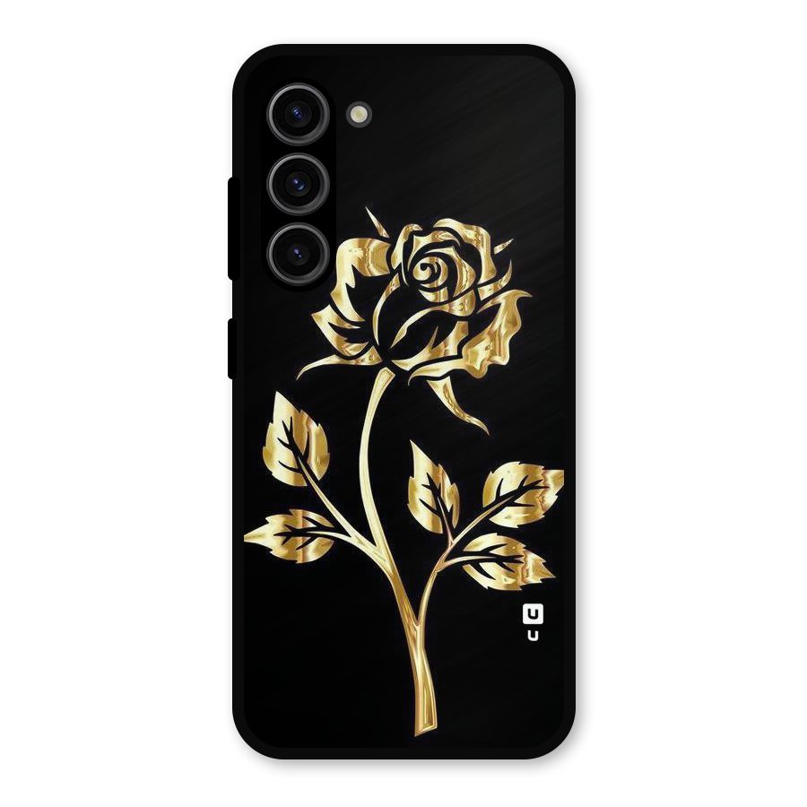 Gold Rose Metal Back Case for Galaxy S23
