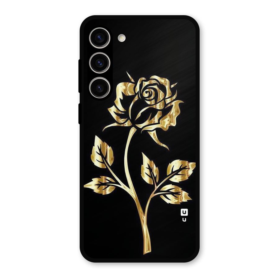 Gold Rose Metal Back Case for Galaxy S23 Plus