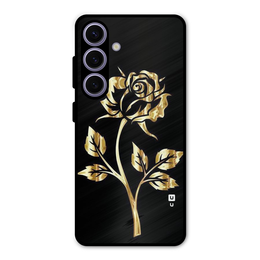 Gold Rose Metal Back Case for Galaxy S24