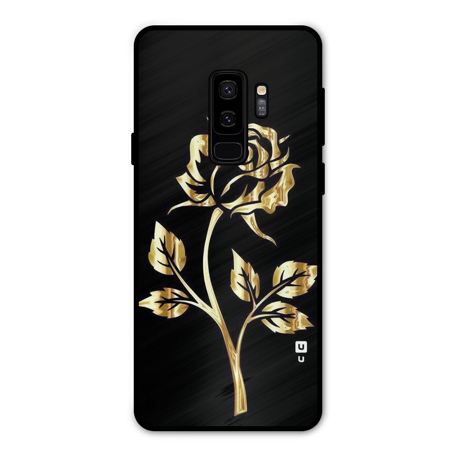 Gold Rose Metal Back Case for Galaxy S9 Plus