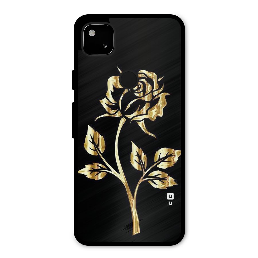 Gold Rose Metal Back Case for Google Pixel 4a