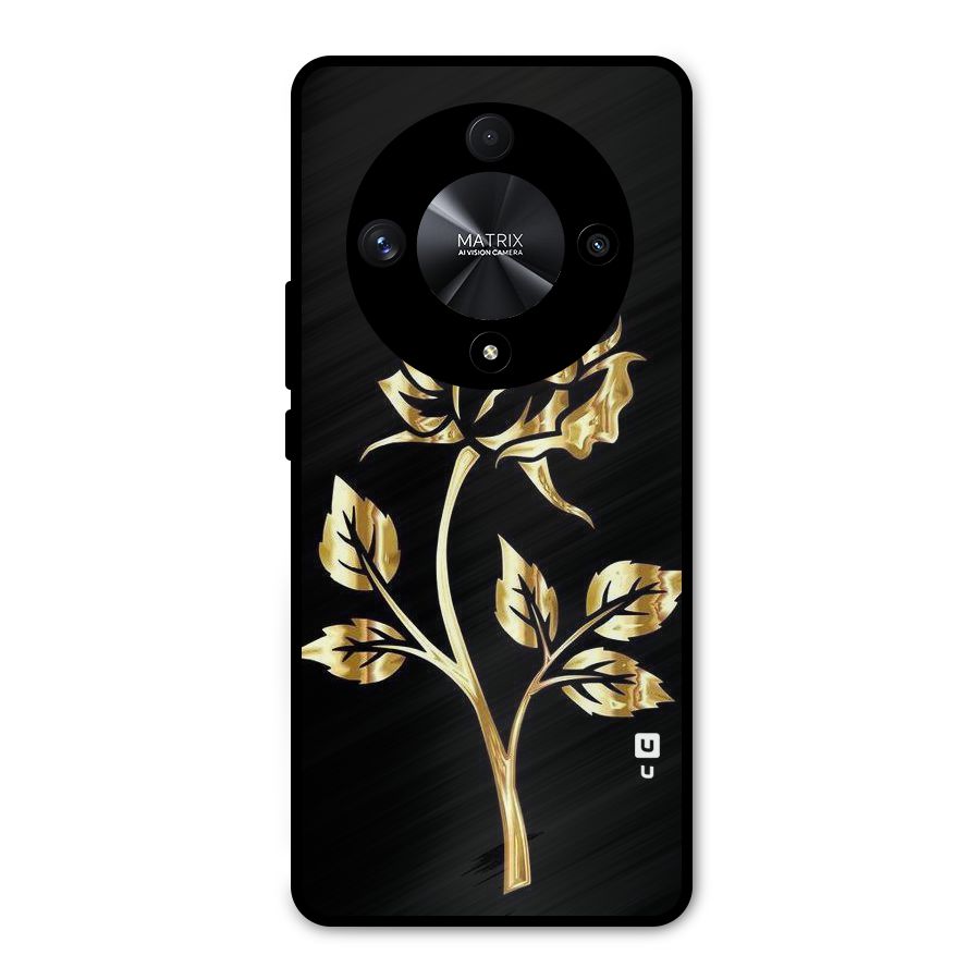 Gold Rose Metal Back Case for Honor X9b