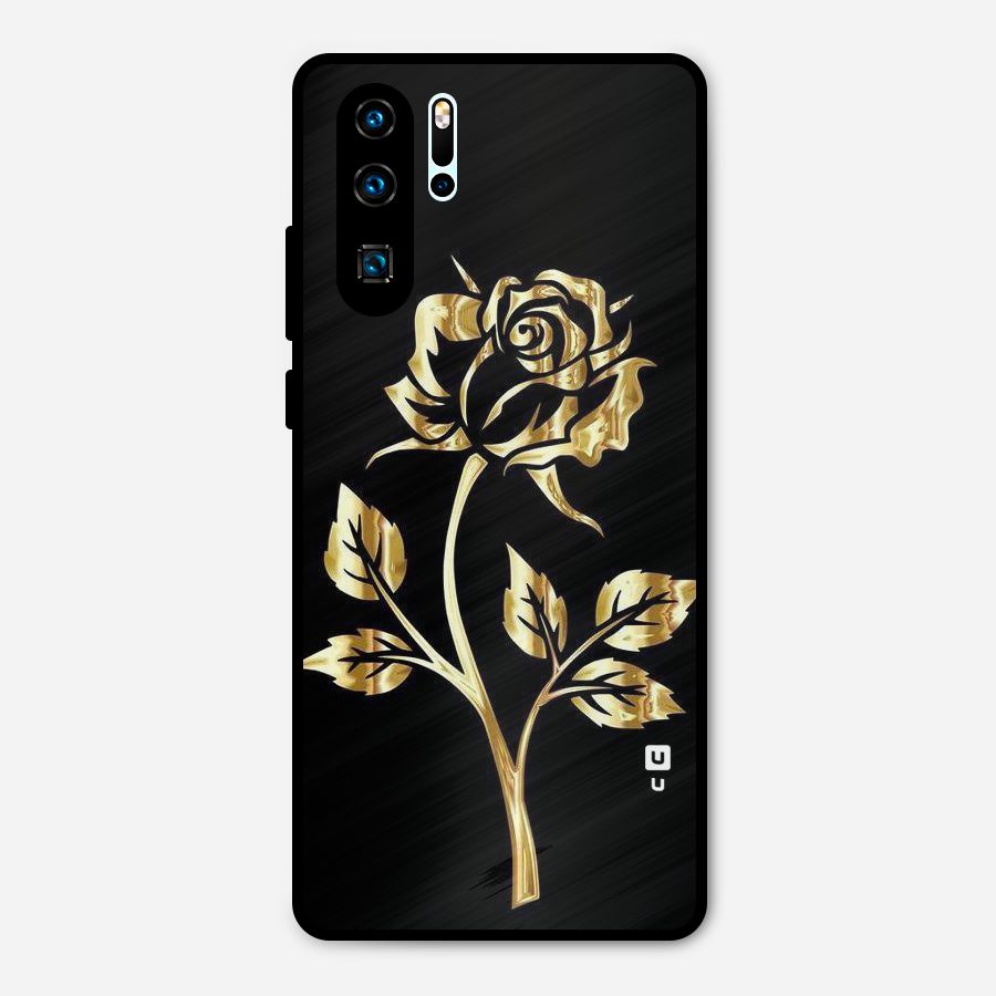 Gold Rose Metal Back Case for Huawei P30 Pro