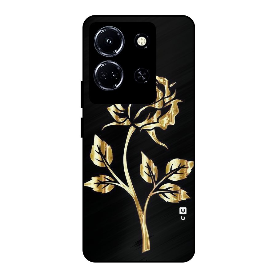 Gold Rose Metal Back Case for Infinix Note 30 5G