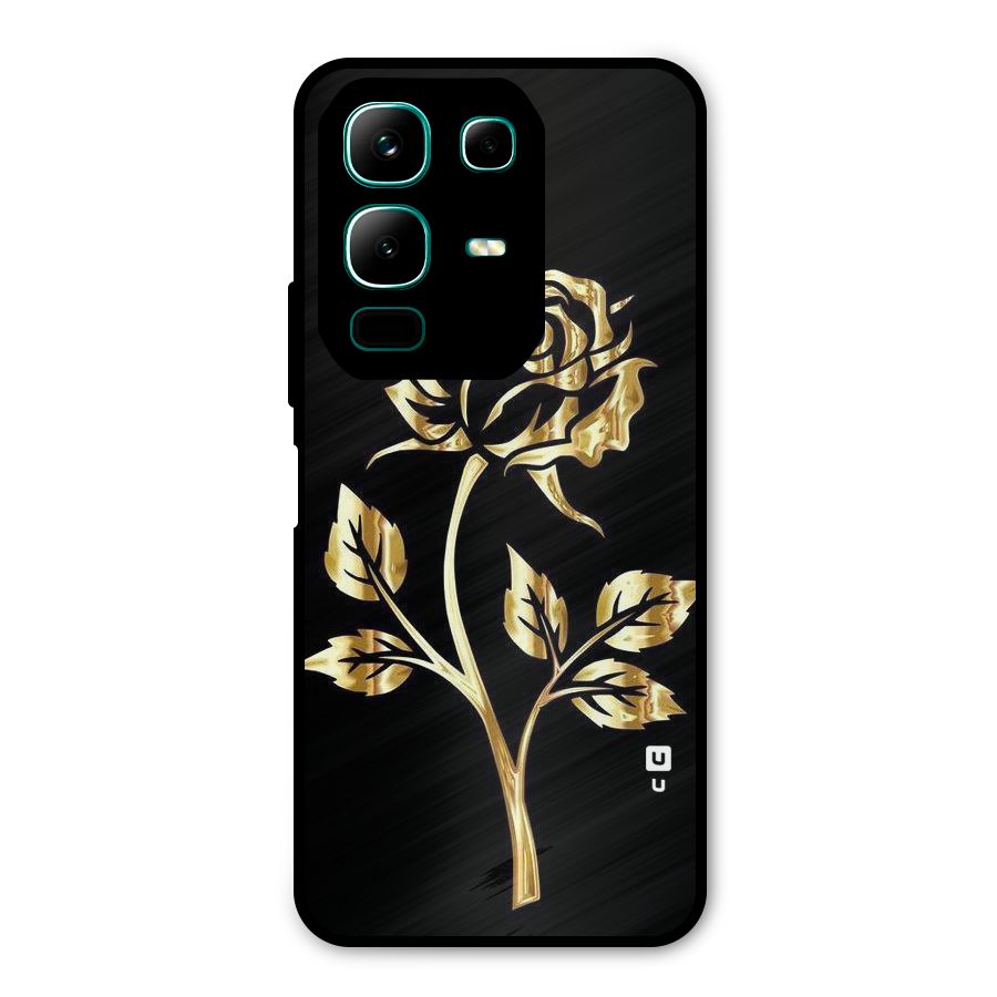 Gold Rose Metal Back Case for Infinix Note 50x