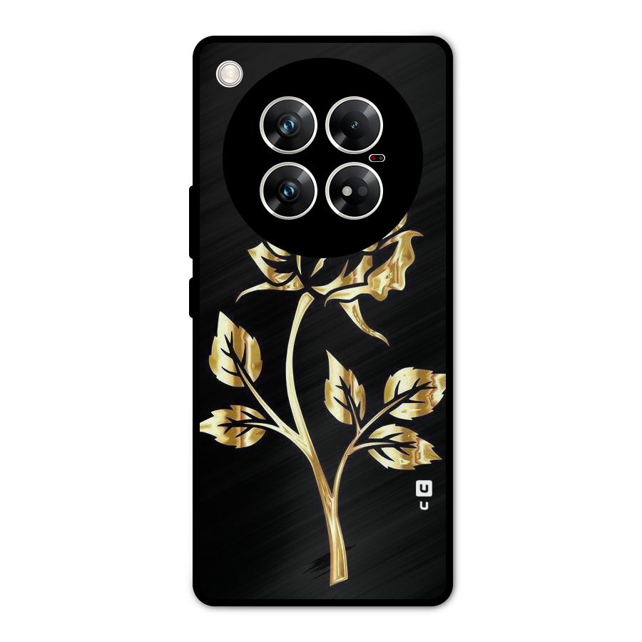 Gold Rose Metal Back Case for Infinix Zero 40 5G