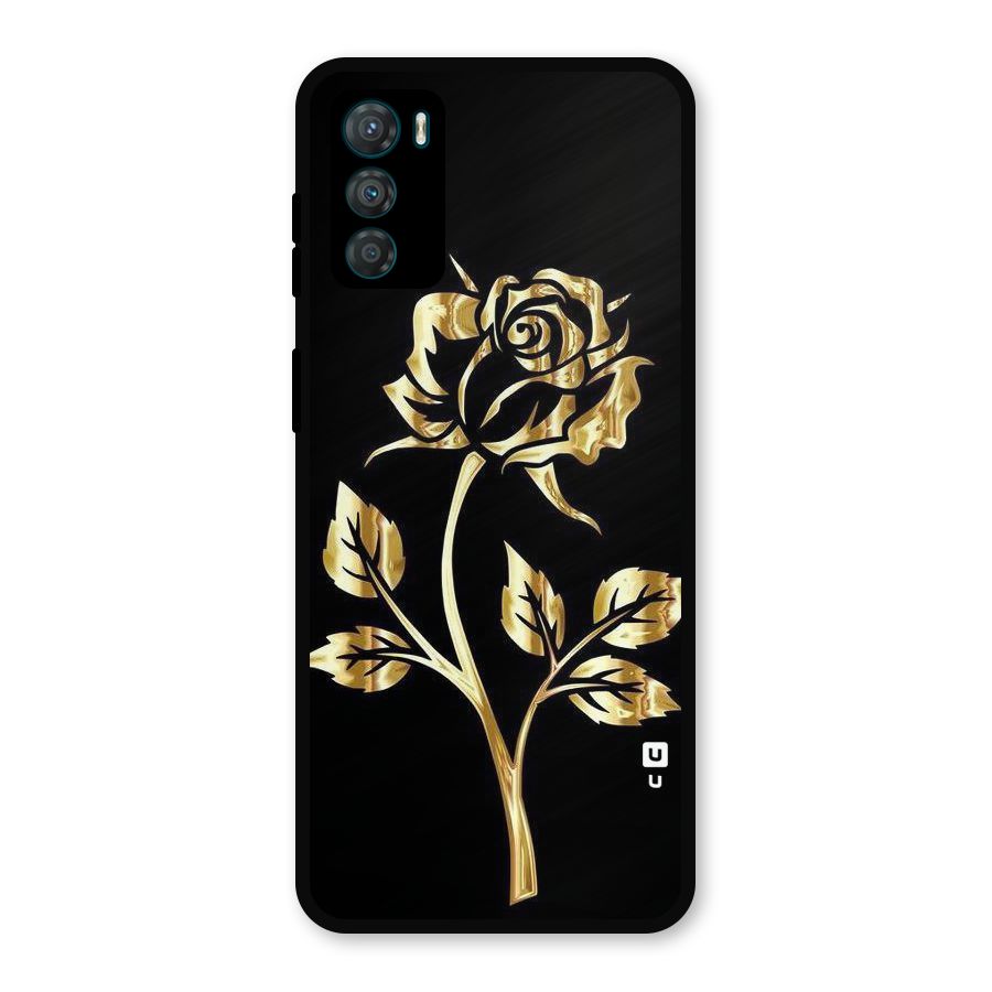 Gold Rose Metal Back Case for Moto G42