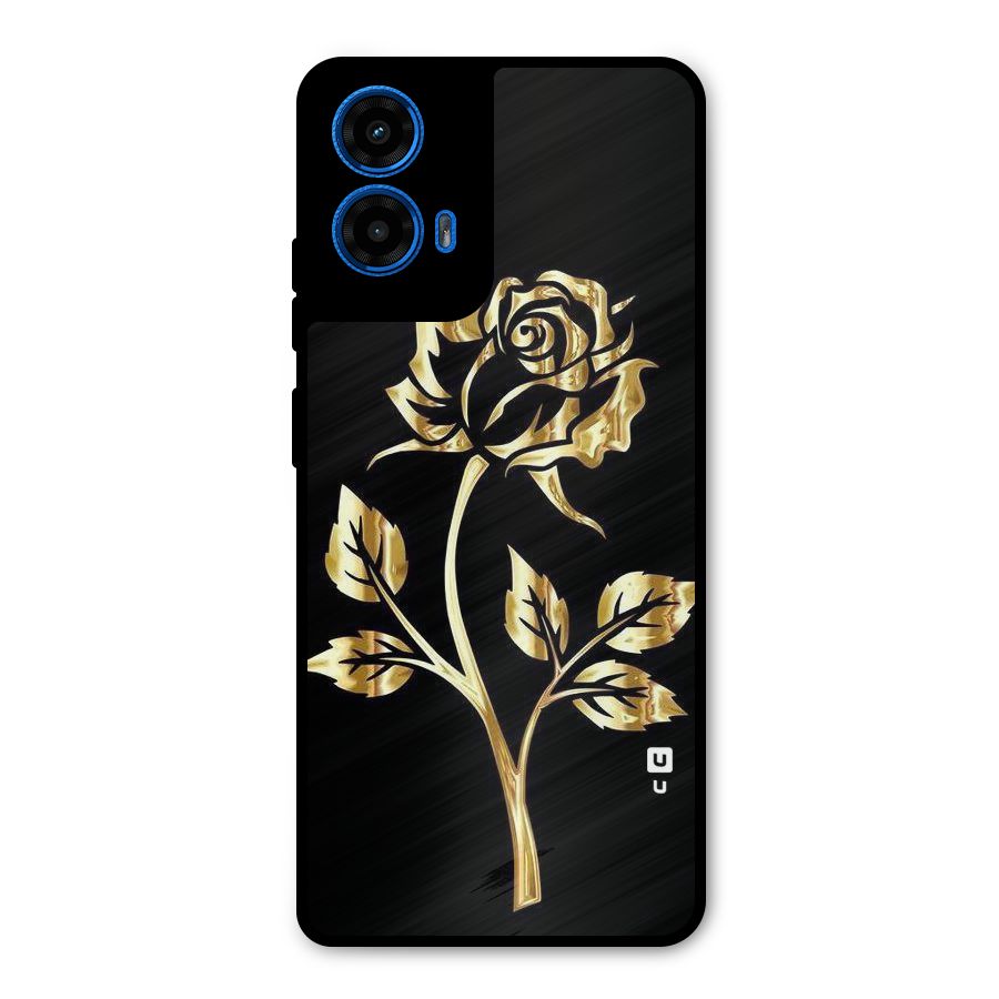 Gold Rose Metal Back Case for Moto G45