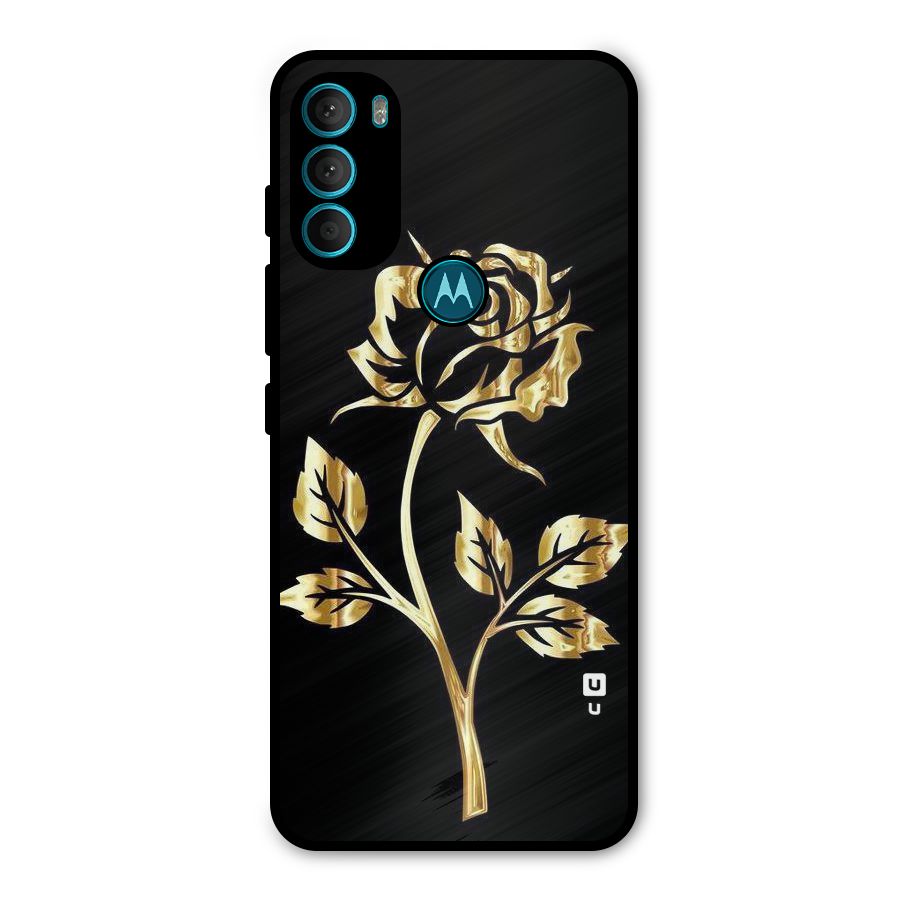 Gold Rose Metal Back Case for Moto G71 5G