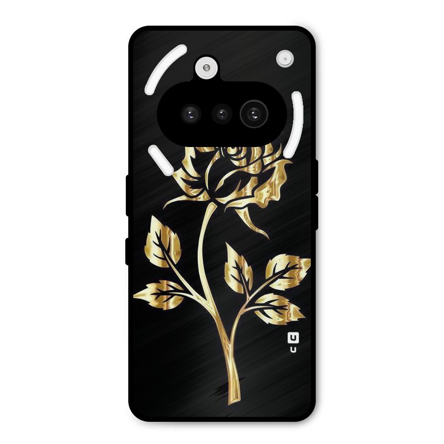 Gold Rose Metal Back Case for Nothing Phone 3a