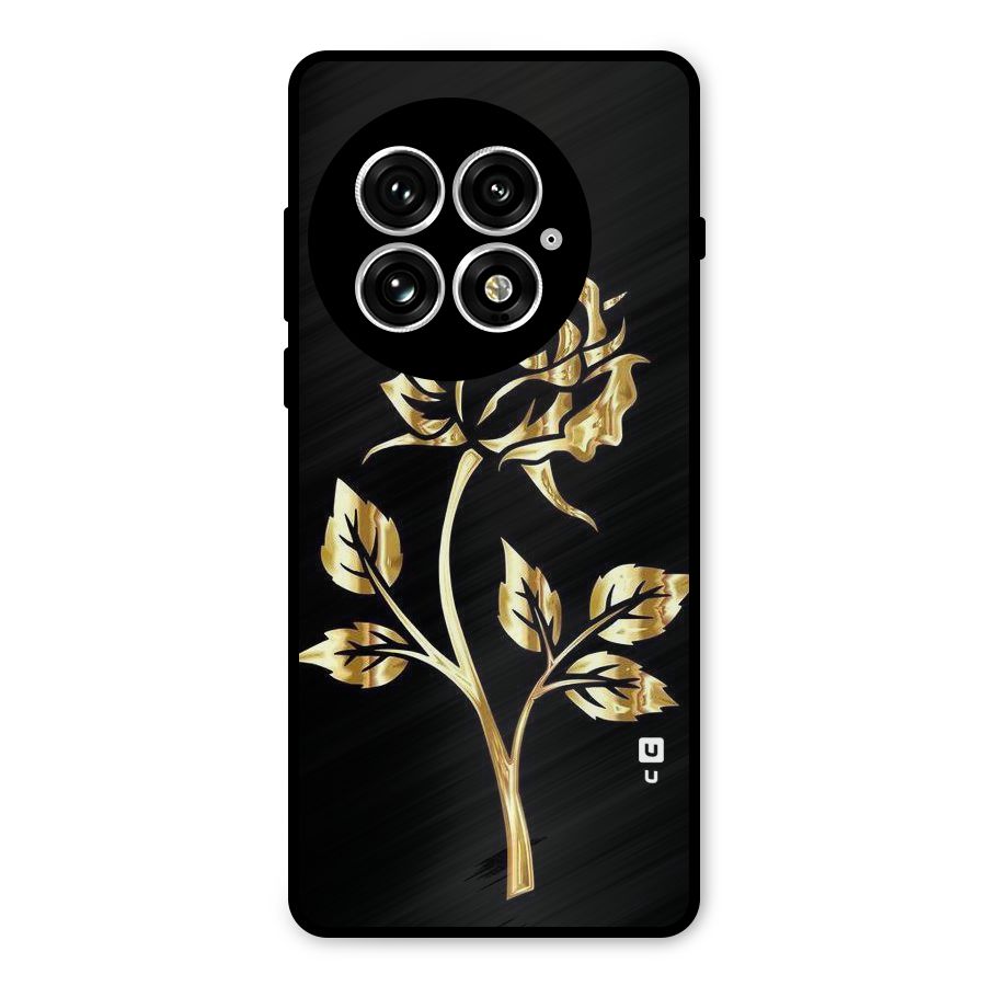 Gold Rose Metal Back Case for OnePlus 13