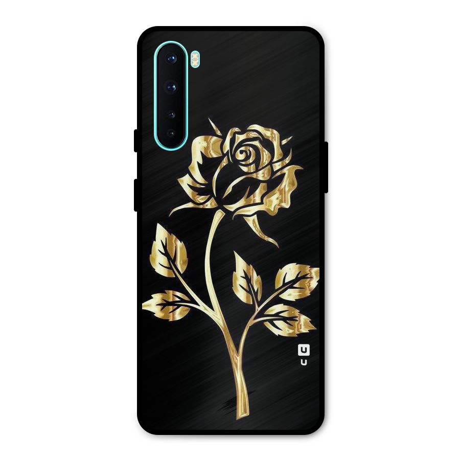 Gold Rose Metal Back Case for OnePlus Nord