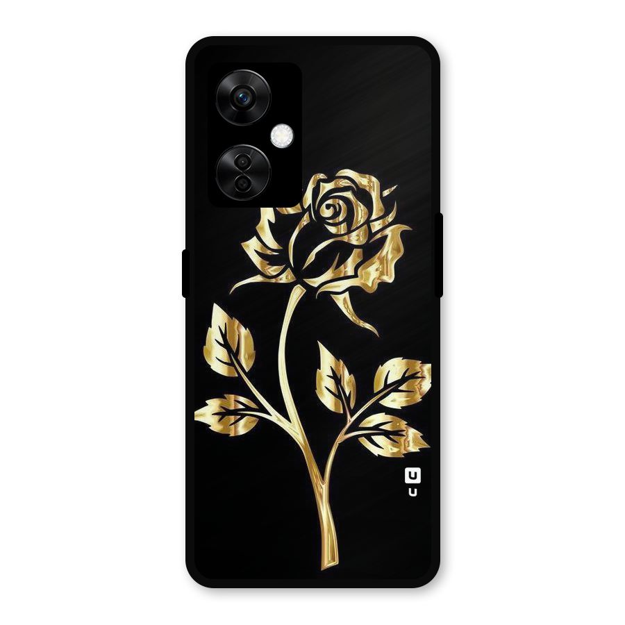 Gold Rose Metal Back Case for OnePlus Nord CE 3 Lite