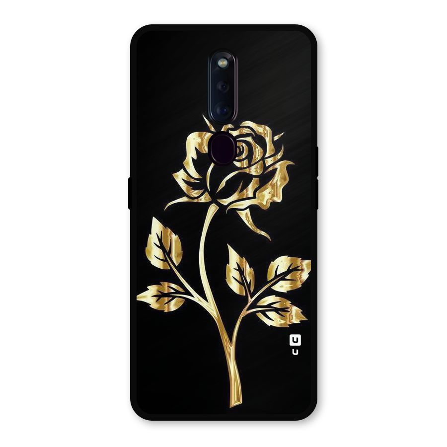 Gold Rose Metal Back Case for Oppo F11 Pro