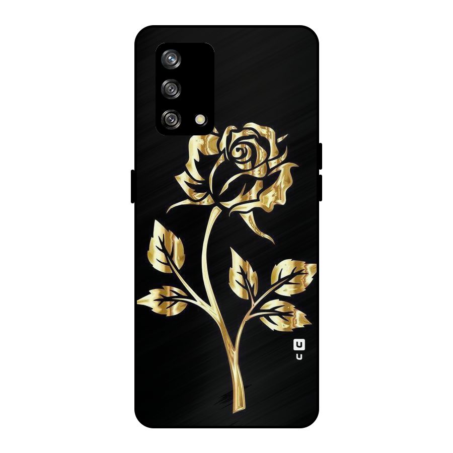 Gold Rose Metal Back Case for Oppo F19