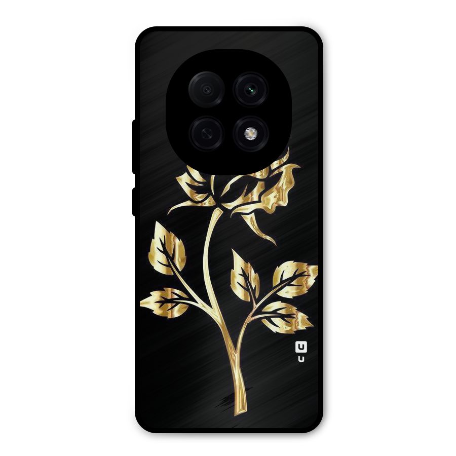 Gold Rose Metal Back Case for Oppo F29 Pro