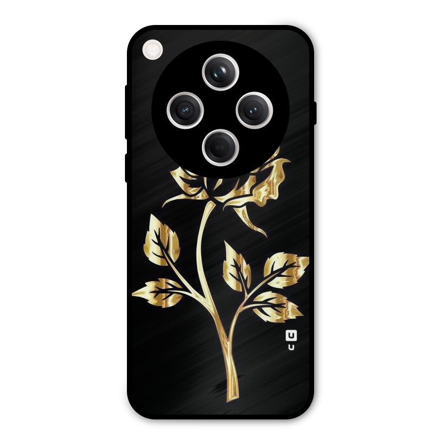 Gold Rose Metal Back Case for Oppo Find X8