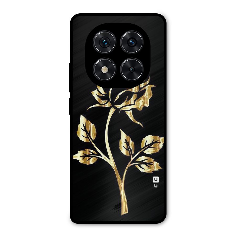 Gold Rose Metal Back Case for Poco X7