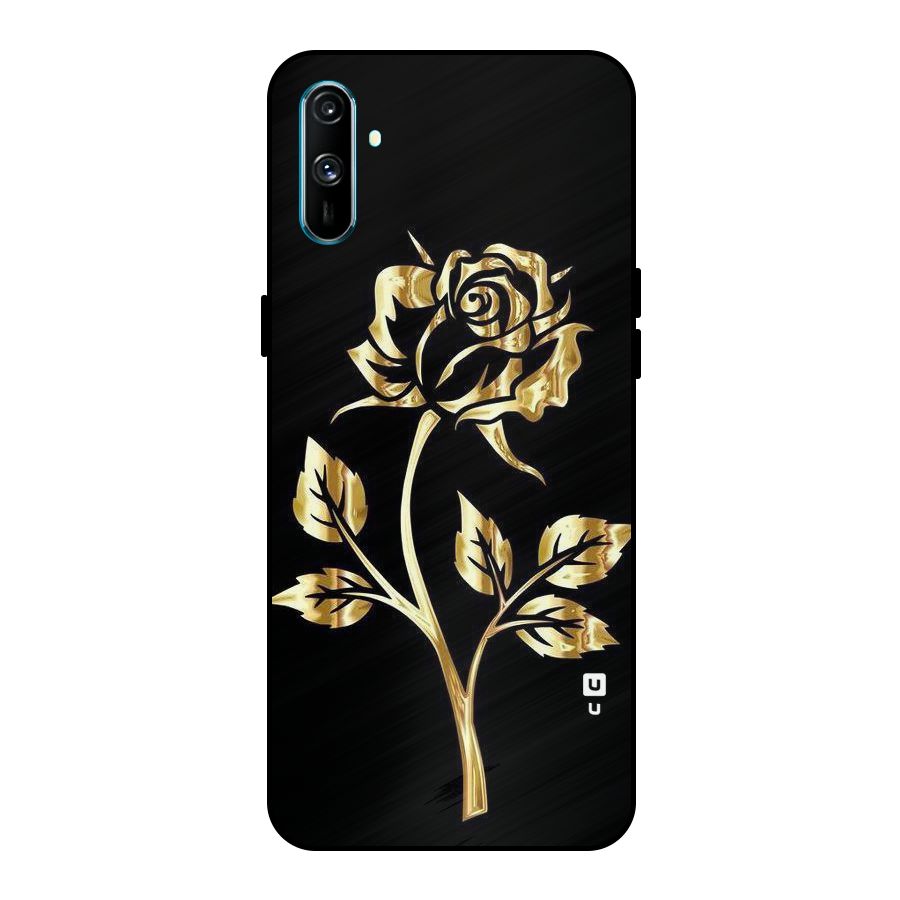 Gold Rose Metal Back Case for Realme C3