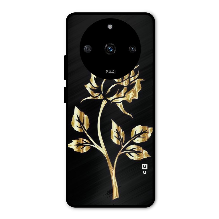 Gold Rose Metal Back Case for Realme Narzo 60 5G