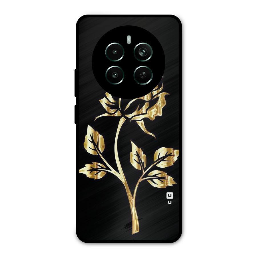 Gold Rose Metal Back Case for Realme Narzo 70 Pro