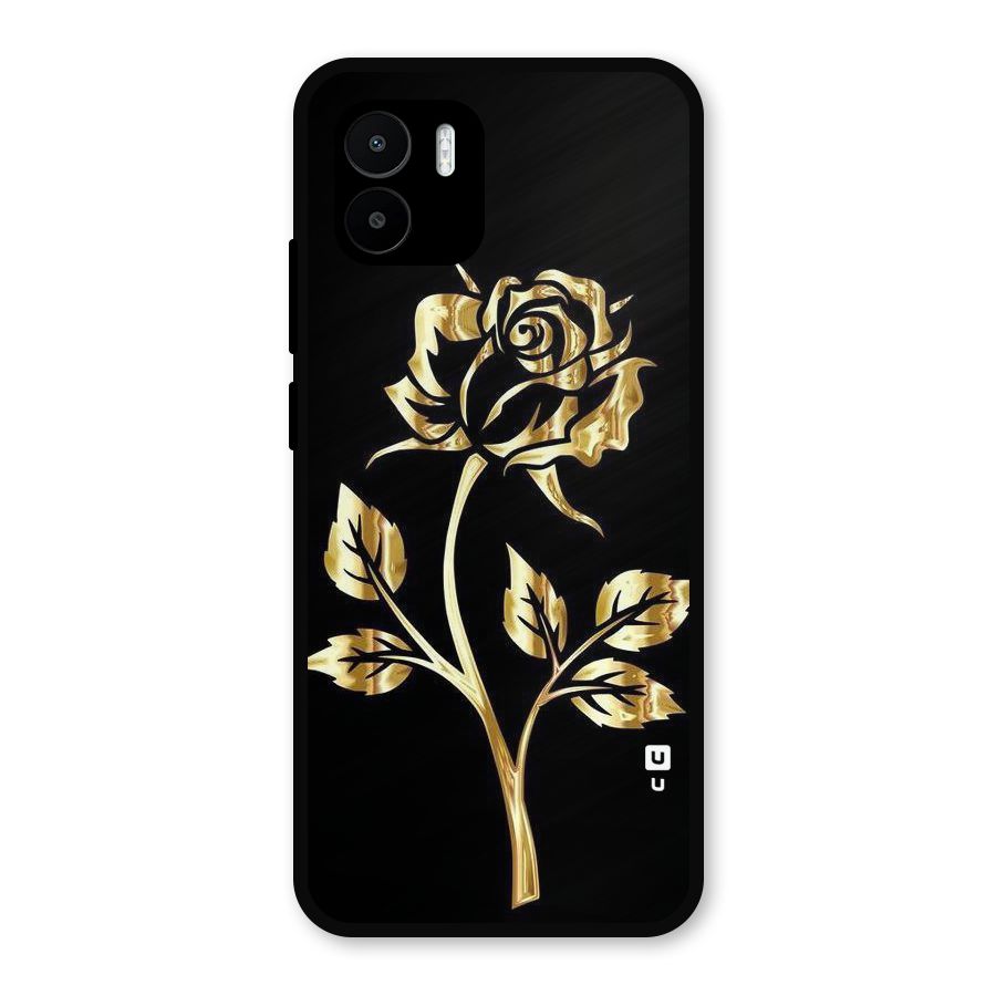 Gold Rose Metal Back Case for Redmi A2